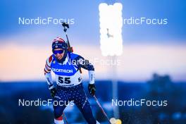28.11.2021, Oestersund, Sweden, (SWE): Jake Brown (USA) - IBU World Cup Biathlon, sprint men, Oestersund (SWE). www.nordicfocus.com. © Manzoni/NordicFocus. Every downloaded picture is fee-liable.
