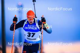 28.11.2021, Oestersund, Sweden, (SWE): Roman Rees (GER) - IBU World Cup Biathlon, sprint men, Oestersund (SWE). www.nordicfocus.com. © Manzoni/NordicFocus. Every downloaded picture is fee-liable.