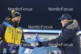 28.11.2021, Oestersund, Sweden, (SWE): Olle Dahlin (SWE), IBU President - IBU World Cup Biathlon, sprint men, Oestersund (SWE). www.nordicfocus.com. © Manzoni/NordicFocus. Every downloaded picture is fee-liable.