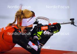 28.11.2021, Oestersund, Sweden, (SWE): Sarah Beaudry (CAN) - IBU World Cup Biathlon, sprint women, Oestersund (SWE). www.nordicfocus.com. © Manzoni/NordicFocus. Every downloaded picture is fee-liable.