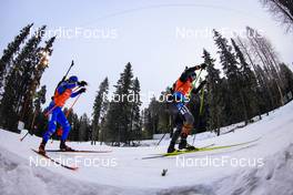 28.11.2021, Oestersund, Sweden, (SWE): Dorothea Wierer (ITA), Galina Vishnevskaya-Sheporenko (KAZ), (l-r) - IBU World Cup Biathlon, sprint women, Oestersund (SWE). www.nordicfocus.com. © Manzoni/NordicFocus. Every downloaded picture is fee-liable.