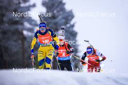 28.11.2021, Oestersund, Sweden, (SWE): Elvira Oeberg (SWE), Emma Lunder (CAN), Lisa Theresa Hauser (AUT), (l-r) - IBU World Cup Biathlon, sprint women, Oestersund (SWE). www.nordicfocus.com. © Manzoni/NordicFocus. Every downloaded picture is fee-liable.