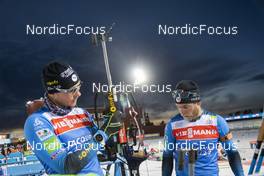 26.11.2021, Oestersund, Sweden, (SWE): Emilien Jacquelin (FRA), Antonin Guigonnat (FRA), (l-r) - IBU World Cup Biathlon, training, Oestersund (SWE). www.nordicfocus.com. © Manzoni/NordicFocus. Every downloaded picture is fee-liable.