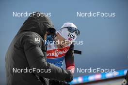 26.11.2021, Oestersund, Sweden, (SWE): Patrick Oberegger (ITA) coach Team Norway, Tarjei Boe (NOR), (l-r) - IBU World Cup Biathlon, training, Oestersund (SWE). www.nordicfocus.com. © Manzoni/NordicFocus. Every downloaded picture is fee-liable.