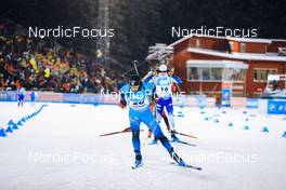 05.12.2021, Oestersund, Sweden, (SWE): Antonin Guigonnat (FRA) - IBU World Cup Biathlon, pursuit men, Oestersund (SWE). www.nordicfocus.com. © Manzoni/NordicFocus. Every downloaded picture is fee-liable.