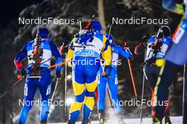 05.12.2021, Oestersund, Sweden, (SWE): Benjamin Weger (SUI), Jesper Nelin (SWE), (l-r) - IBU World Cup Biathlon, pursuit men, Oestersund (SWE). www.nordicfocus.com. © Manzoni/NordicFocus. Every downloaded picture is fee-liable.