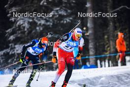 05.12.2021, Oestersund, Sweden, (SWE): Simon Eder (AUT) - IBU World Cup Biathlon, pursuit men, Oestersund (SWE). www.nordicfocus.com. © Manzoni/NordicFocus. Every downloaded picture is fee-liable.