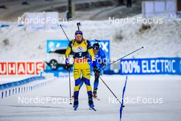 05.12.2021, Oestersund, Sweden, (SWE): Sebastian Samuelsson (SWE) - IBU World Cup Biathlon, pursuit men, Oestersund (SWE). www.nordicfocus.com. © Manzoni/NordicFocus. Every downloaded picture is fee-liable.