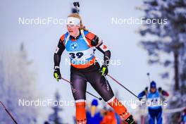 04.12.2021, Oestersund, Sweden, (SWE): Sarah Beaudry (CAN) - IBU World Cup Biathlon, pursuit women, Oestersund (SWE). www.nordicfocus.com. © Manzoni/NordicFocus. Every downloaded picture is fee-liable.