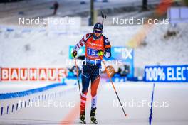 04.12.2021, Oestersund, Sweden, (SWE): Leif Nordgren (USA) - IBU World Cup Biathlon, relay men, Oestersund (SWE). www.nordicfocus.com. © Manzoni/NordicFocus. Every downloaded picture is fee-liable.
