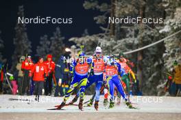 04.12.2021, Oestersund, Sweden, (SWE): Artem Pryma (UKR), Tuomas Harjula (FIN), George Buta (ROU), (l-r) - IBU World Cup Biathlon, relay men, Oestersund (SWE). www.nordicfocus.com. © Manzoni/NordicFocus. Every downloaded picture is fee-liable.