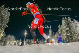 04.12.2021, Oestersund, Sweden, (SWE): Simon Eder (AUT) - IBU World Cup Biathlon, relay men, Oestersund (SWE). www.nordicfocus.com. © Manzoni/NordicFocus. Every downloaded picture is fee-liable.