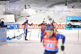 04.12.2021, Oestersund, Sweden, (SWE): Raul Flore (ROU), Tom Lahaye-Goffart (BEL), (l-r) - IBU World Cup Biathlon, relay men, Oestersund (SWE). www.nordicfocus.com. © Manzoni/NordicFocus. Every downloaded picture is fee-liable.