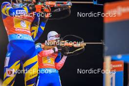 04.12.2021, Oestersund, Sweden, (SWE): Alexander Loginov (RUS) - IBU World Cup Biathlon, relay men, Oestersund (SWE). www.nordicfocus.com. © Manzoni/NordicFocus. Every downloaded picture is fee-liable.