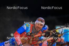 04.12.2021, Oestersund, Sweden, (SWE): Alexander Loginov (RUS) - IBU World Cup Biathlon, relay men, Oestersund (SWE). www.nordicfocus.com. © Manzoni/NordicFocus. Every downloaded picture is fee-liable.