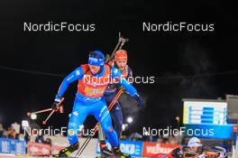 04.12.2021, Oestersund, Sweden, (SWE): Lukas Hofer (ITA), Benedikt Doll (GER), (l-r) - IBU World Cup Biathlon, relay men, Oestersund (SWE). www.nordicfocus.com. © Manzoni/NordicFocus. Every downloaded picture is fee-liable.