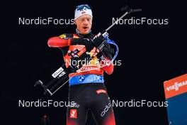 04.12.2021, Oestersund, Sweden, (SWE): Johannes Thingnes Boe (NOR) - IBU World Cup Biathlon, relay men, Oestersund (SWE). www.nordicfocus.com. © Manzoni/NordicFocus. Every downloaded picture is fee-liable.