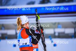 05.12.2021, Oestersund, Sweden, (SWE): Sarah Beaudry (CAN) - IBU World Cup Biathlon, relay women, Oestersund (SWE). www.nordicfocus.com. © Manzoni/NordicFocus. Every downloaded picture is fee-liable.