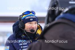 05.12.2021, Oestersund, Sweden, (SWE): Jean-Marc Chabloz (SUI, swedish coach - IBU World Cup Biathlon, relay women, Oestersund (SWE). www.nordicfocus.com. © Manzoni/NordicFocus. Every downloaded picture is fee-liable.