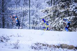05.12.2021, Oestersund, Sweden, (SWE): Clare Egan (USA), Darya Blashko (UKR), Susan Kuelm (EST), (l-r) - IBU World Cup Biathlon, relay women, Oestersund (SWE). www.nordicfocus.com. © Manzoni/NordicFocus. Every downloaded picture is fee-liable.