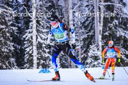 05.12.2021, Oestersund, Sweden, (SWE): Tuuli Tomingas (EST), Yan Zhang (CHN), (l-r) - IBU World Cup Biathlon, relay women, Oestersund (SWE). www.nordicfocus.com. © Manzoni/NordicFocus. Every downloaded picture is fee-liable.