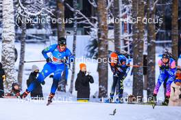 05.12.2021, Oestersund, Sweden, (SWE): Anais Bescond (FRA), Vanessa Voigt (GER), Kristina Reztsova (RUS), (l-r) - IBU World Cup Biathlon, relay women, Oestersund (SWE). www.nordicfocus.com. © Manzoni/NordicFocus. Every downloaded picture is fee-liable.