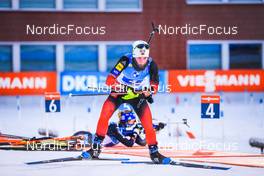 05.12.2021, Oestersund, Sweden, (SWE): Marte Olsbu Roeiseland (NOR) - IBU World Cup Biathlon, relay women, Oestersund (SWE). www.nordicfocus.com. © Manzoni/NordicFocus. Every downloaded picture is fee-liable.