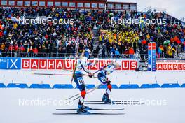 05.12.2021, Oestersund, Sweden, (SWE): Eva Puskarcikova (CZE), Marketa Davidova (CZE), (l-r) - IBU World Cup Biathlon, relay women, Oestersund (SWE). www.nordicfocus.com. © Manzoni/NordicFocus. Every downloaded picture is fee-liable.