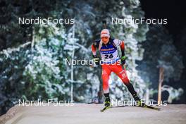 02.12.2021, Oestersund, Sweden, (SWE): Felix Leitner (AUT) - IBU World Cup Biathlon, sprint men, Oestersund (SWE). www.nordicfocus.com. © Manzoni/NordicFocus. Every downloaded picture is fee-liable.