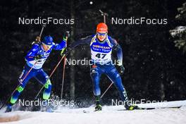 02.12.2021, Oestersund, Sweden, (SWE): Anton Smolski (BLR), Philipp Horn (GER), (l-r) - IBU World Cup Biathlon, sprint men, Oestersund (SWE). www.nordicfocus.com. © Manzoni/NordicFocus. Every downloaded picture is fee-liable.
