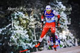 02.12.2021, Oestersund, Sweden, (SWE): Simon Eder (AUT) - IBU World Cup Biathlon, sprint men, Oestersund (SWE). www.nordicfocus.com. © Manzoni/NordicFocus. Every downloaded picture is fee-liable.