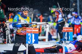 02.12.2021, Oestersund, Sweden, (SWE): Simon Desthieux (FRA) - IBU World Cup Biathlon, sprint men, Oestersund (SWE). www.nordicfocus.com. © Manzoni/NordicFocus. Every downloaded picture is fee-liable.