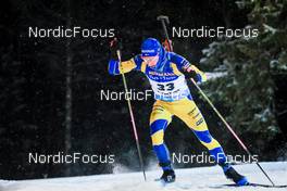 02.12.2021, Oestersund, Sweden, (SWE): Jesper Nelin (SWE) - IBU World Cup Biathlon, sprint men, Oestersund (SWE). www.nordicfocus.com. © Manzoni/NordicFocus. Every downloaded picture is fee-liable.