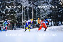 02.12.2021, Oestersund, Sweden, (SWE): Anna Magnusson (SWE), Dunja Zdouc (AUT), (l-r) - IBU World Cup Biathlon, sprint women, Oestersund (SWE). www.nordicfocus.com. © Manzoni/NordicFocus. Every downloaded picture is fee-liable.