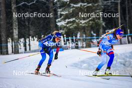 02.12.2021, Oestersund, Sweden, (SWE): Elisa Gasparin (SUI), Ivona Fialkova (SVK), (l-r) - IBU World Cup Biathlon, sprint women, Oestersund (SWE). www.nordicfocus.com. © Manzoni/NordicFocus. Every downloaded picture is fee-liable.