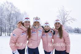 03.12.2021, Oestersund, Sweden, (SWE): Suvi Minkkinen (FIN), Mari Eder (FIN), Erika Janka (FIN), Nastassia Kinnunen (FIN) - IBU World Cup Biathlon, training, Oestersund (SWE). www.nordicfocus.com. © Manzoni/NordicFocus. Every downloaded picture is fee-liable.