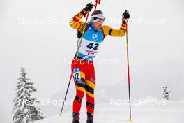 11.12.2021, Hochfilzen, Austria (AUT): Florent Claude (BEL) -  IBU World Cup Biathlon, pursuit men, Hochfilzen (AUT). www.nordicfocus.com. © Manzoni/NordicFocus. Every downloaded picture is fee-liable.