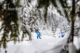 11.12.2021, Hochfilzen, Austria (AUT): Quentin Fillon Maillet (FRA), Olli Hiidensalo (FIN), (l-r) -  IBU World Cup Biathlon, pursuit men, Hochfilzen (AUT). www.nordicfocus.com. © Manzoni/NordicFocus. Every downloaded picture is fee-liable.