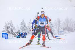 11.12.2021, Hochfilzen, Austria (AUT): Christian Gow (CAN) -  IBU World Cup Biathlon, pursuit men, Hochfilzen (AUT). www.nordicfocus.com. © Manzoni/NordicFocus. Every downloaded picture is fee-liable.
