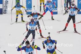 11.12.2021, Hochfilzen, Austria (AUT): Malte Stefansson (SWE), Jake Brown (USA), Adam Runnalls (CAN), Cornel Puchianu (ROU), Artem Tyshchenko (UKR), Scott Gow (CAN) -  IBU World Cup Biathlon, pursuit men, Hochfilzen (AUT). www.nordicfocus.com. © Tumashov/NordicFocus. Every downloaded picture is fee-liable.