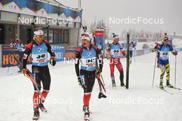 11.12.2021, Hochfilzen, Austria (AUT): Adam Runnalls (CAN), Christian Gow (CAN) -  IBU World Cup Biathlon, pursuit men, Hochfilzen (AUT). www.nordicfocus.com. © Tumashov/NordicFocus. Every downloaded picture is fee-liable.