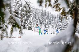 11.12.2021, Hochfilzen, Austria (AUT): Rok Trsan (SLO), Anton Dudchenko (UKR), (l-r) -  IBU World Cup Biathlon, pursuit men, Hochfilzen (AUT). www.nordicfocus.com. © Manzoni/NordicFocus. Every downloaded picture is fee-liable.