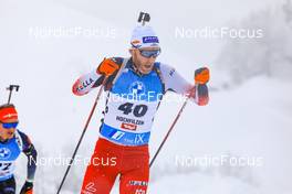 11.12.2021, Hochfilzen, Austria (AUT): Simon Eder (AUT) -  IBU World Cup Biathlon, pursuit men, Hochfilzen (AUT). www.nordicfocus.com. © Manzoni/NordicFocus. Every downloaded picture is fee-liable.