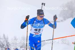 11.12.2021, Hochfilzen, Austria (AUT): Eric Perrot (FRA) -  IBU World Cup Biathlon, pursuit men, Hochfilzen (AUT). www.nordicfocus.com. © Manzoni/NordicFocus. Every downloaded picture is fee-liable.