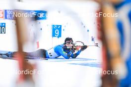 11.12.2021, Hochfilzen, Austria (AUT): Simon Desthieux (FRA) -  IBU World Cup Biathlon, pursuit men, Hochfilzen (AUT). www.nordicfocus.com. © Manzoni/NordicFocus. Every downloaded picture is fee-liable.