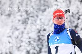 11.12.2021, Hochfilzen, Austria (AUT): Johannes Kuehn (GER) -  IBU World Cup Biathlon, pursuit men, Hochfilzen (AUT). www.nordicfocus.com. © Manzoni/NordicFocus. Every downloaded picture is fee-liable.