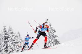 11.12.2021, Hochfilzen, Austria (AUT): Christian Gow (CAN), Michal Krcmar (CZE), (l-r) -  IBU World Cup Biathlon, pursuit men, Hochfilzen (AUT). www.nordicfocus.com. © Manzoni/NordicFocus. Every downloaded picture is fee-liable.
