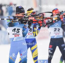 11.12.2021, Hochfilzen, Austria (AUT): Eric Perrot (FRA) -  IBU World Cup Biathlon, pursuit men, Hochfilzen (AUT). www.nordicfocus.com. © Tumashov/NordicFocus. Every downloaded picture is fee-liable.