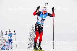 11.12.2021, Hochfilzen, Austria (AUT): Johannes Thingnes Boe (NOR) -  IBU World Cup Biathlon, pursuit men, Hochfilzen (AUT). www.nordicfocus.com. © Manzoni/NordicFocus. Every downloaded picture is fee-liable.