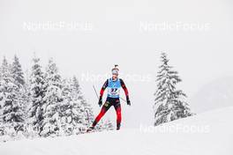 11.12.2021, Hochfilzen, Austria (AUT): Filip Fjeld Andersen (NOR) -  IBU World Cup Biathlon, pursuit men, Hochfilzen (AUT). www.nordicfocus.com. © Manzoni/NordicFocus. Every downloaded picture is fee-liable.